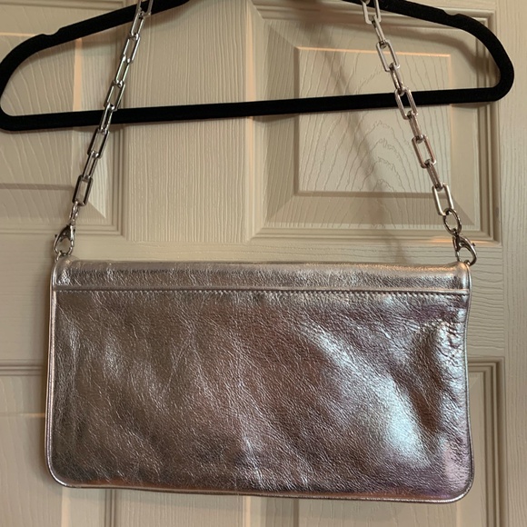 Tory Burch Silver Leather Handbag - Picture 5 of 9
